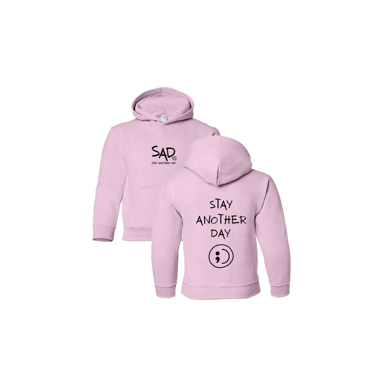 Stay Another Day Screen Printed Youth Hoodie