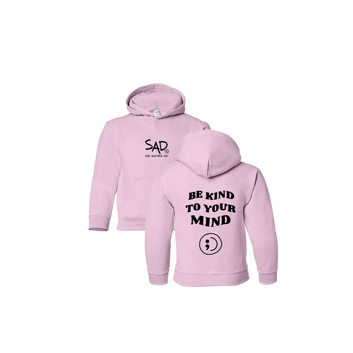 Be Kind To Your Mind Screen Printed Youth Hoodie
