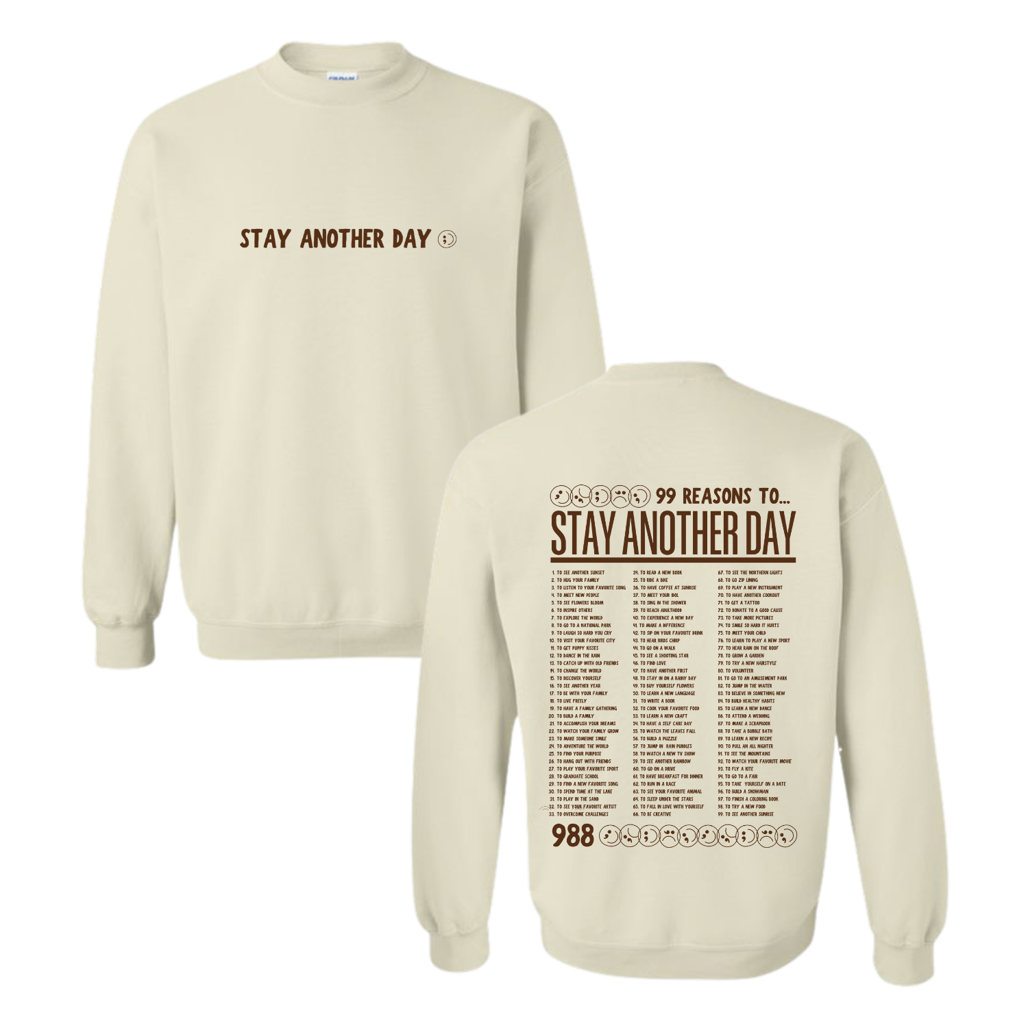 Limited Edition Fall Collection - 99 Reasons Beige Sweatshirt