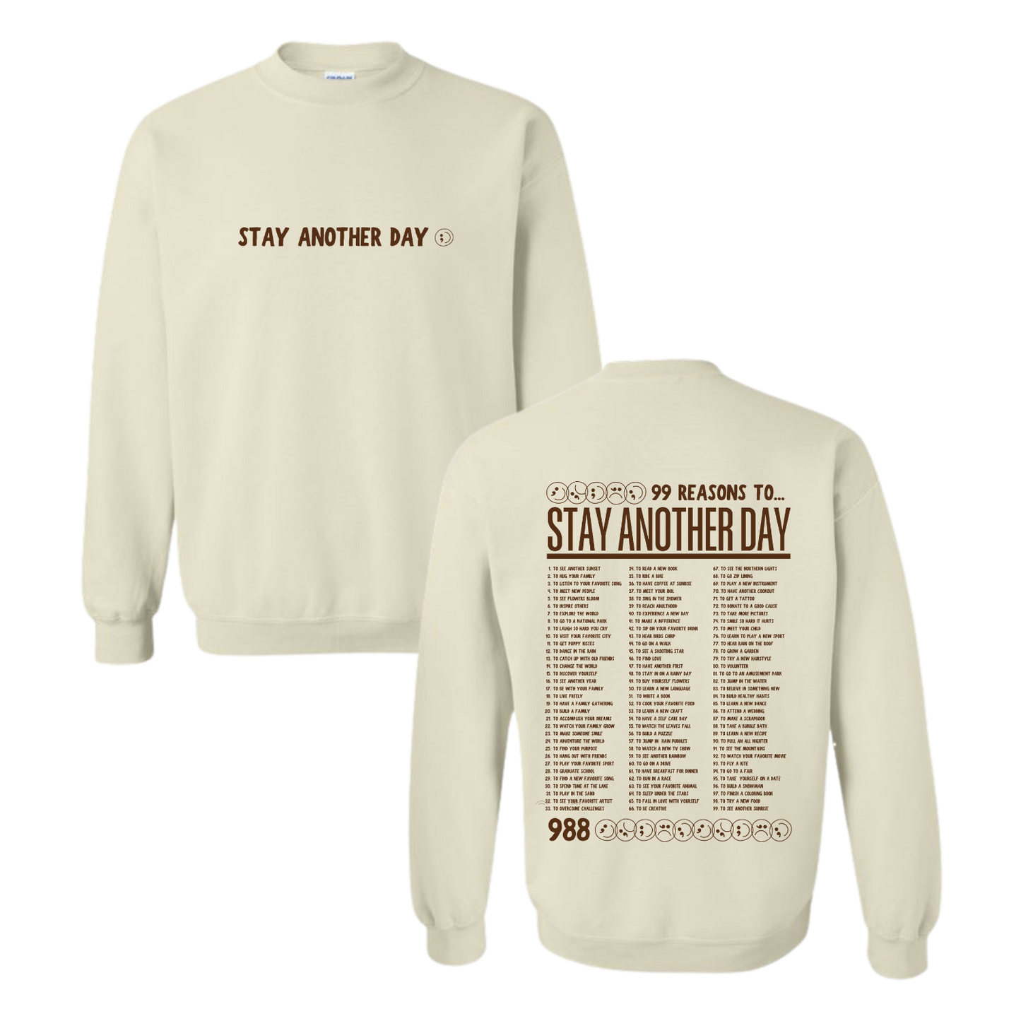 Limited Edition Fall Collection - 99 Reasons Beige Sweatshirt