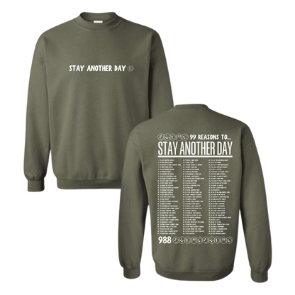 Limited Edition Fall Collection - 99 Reasons Army Green Sweatshirt