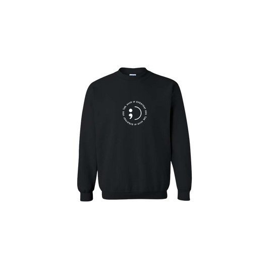 See the Good in Everyday Embroidered Black Crewneck - Mental Health Awareness Clothing