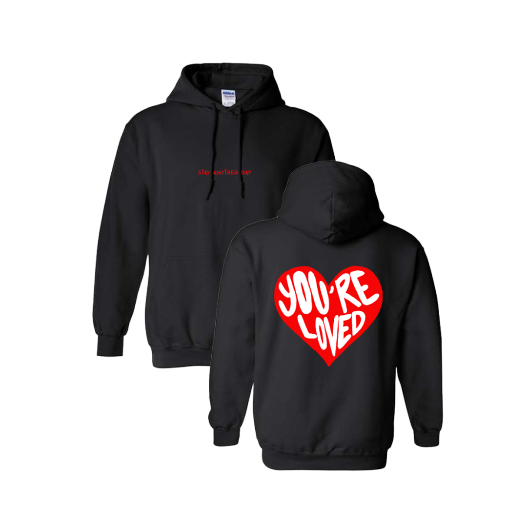 You Are Loved Design Black Hoodie - February 2023 Exclusive Design