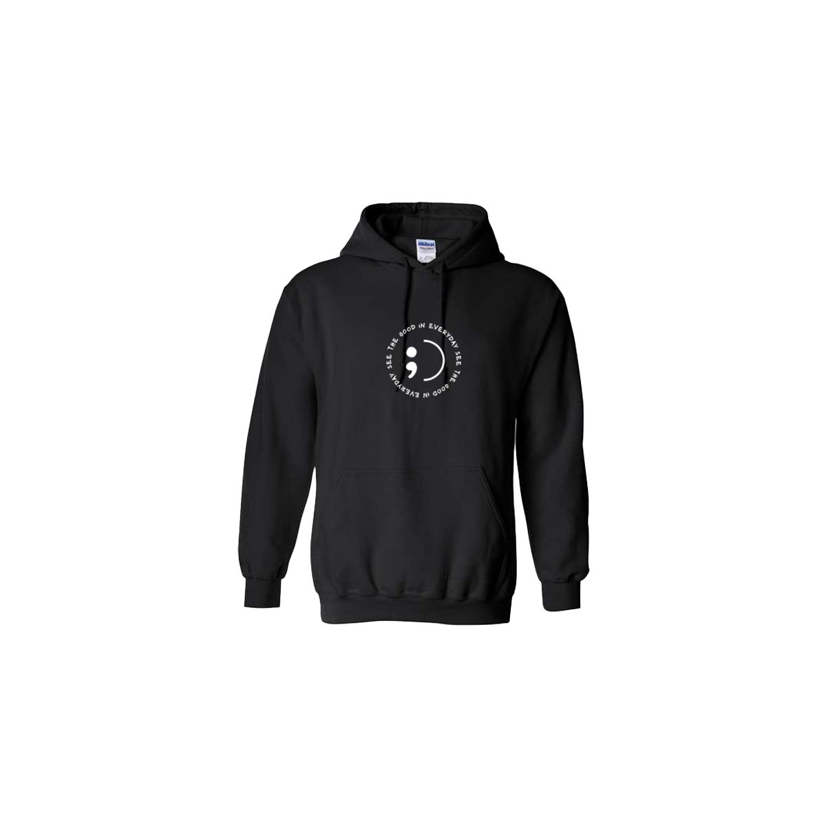 See the Good in Everyday Embroidered Black Hoodie - Mental Health Awareness Clothing