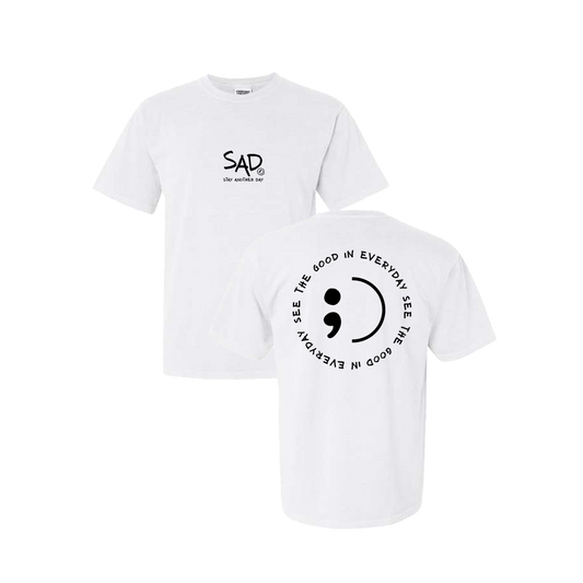 See The Good In Everyday Screen Printed White T-shirt - Mental Health Awareness Clothing
