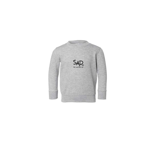 Stay Another Day Logo Screen Printed Heather Grey Toddler Crewneck