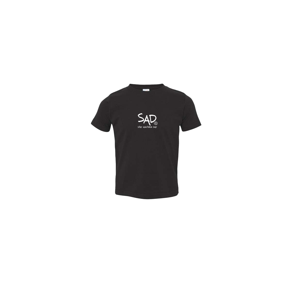 Stay Another Day Logo Screen Printed Black Toddler T-Shirt