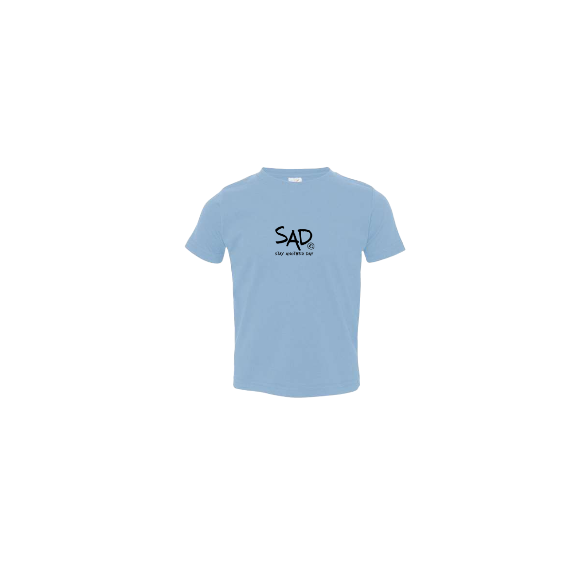 Stay Another Day Logo Screen Printed Light Blue Toddler T-Shirt